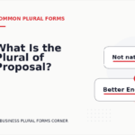 What Is the Plural of Proposal?