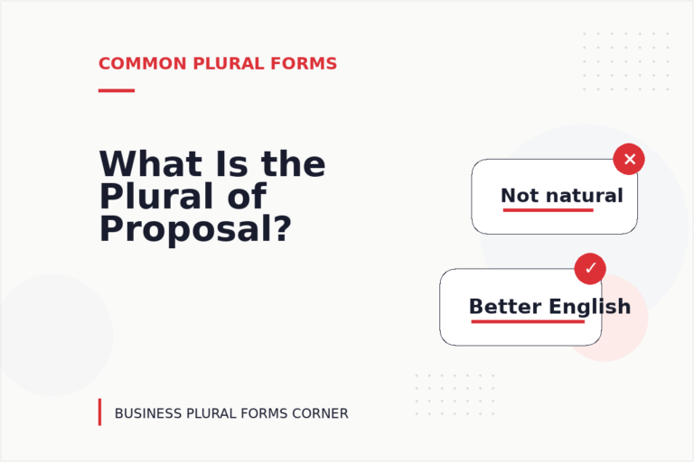What Is the Plural of Proposal?