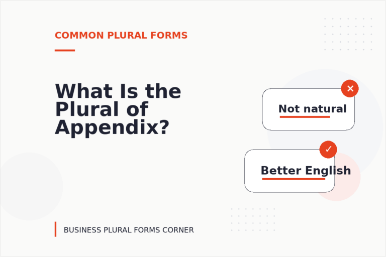 What Is the Plural of Appendix?