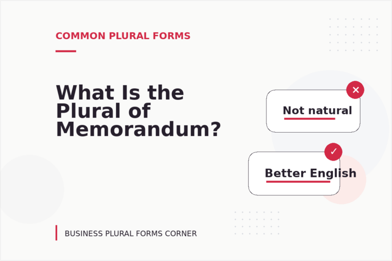 What Is the Plural of Memorandum?