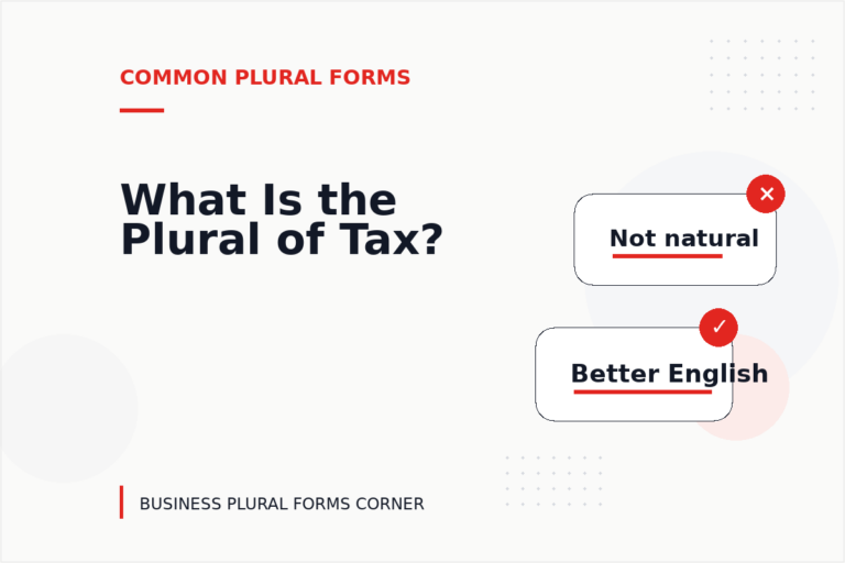 What Is the Plural of Tax?