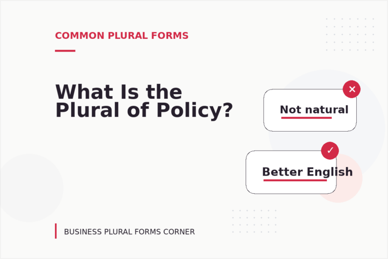 What Is the Plural of Policy?