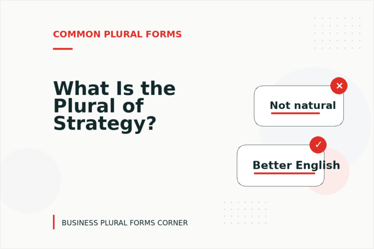 What Is the Plural of Strategy?