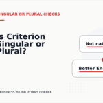 Is Criterion Singular or Plural?