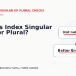 Is Index Singular or Plural?