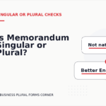 Is Memorandum Singular or Plural?