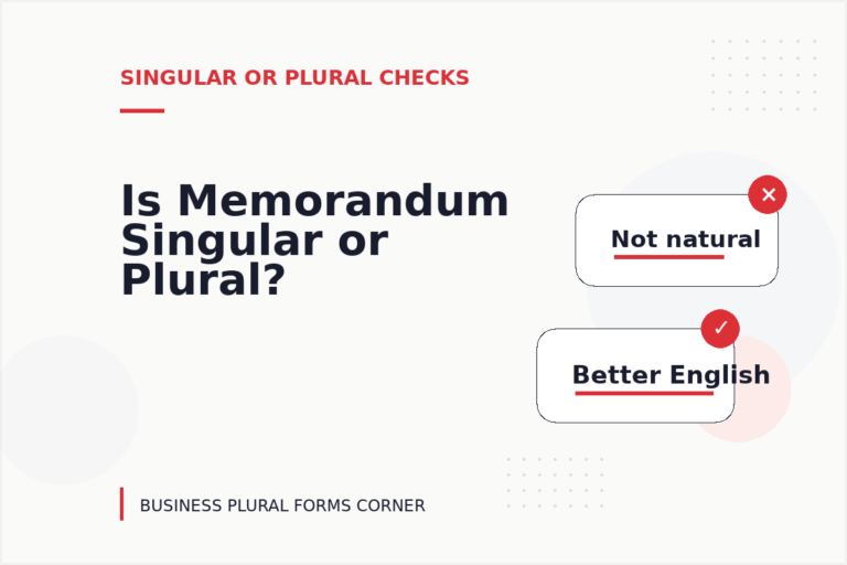 Is Memorandum Singular or Plural? Is Memorandum Singular or Plural?