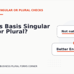 Is Basis Singular or Plural?