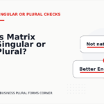 Is Matrix Singular or Plural?