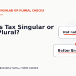 Is Tax Singular or Plural?