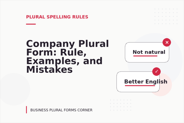 Company Plural Form: Rule, Examples, and Mistakes