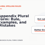 Appendix Plural Form: Rule, Examples, and Mistakes