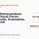 Memorandum Plural Form: Rule, Examples, and Mistakes