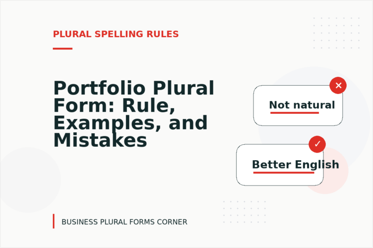 Portfolio Plural Form: Rule, Examples, and Mistakes