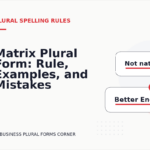 Matrix Plural Form: Rule, Examples, and Mistakes