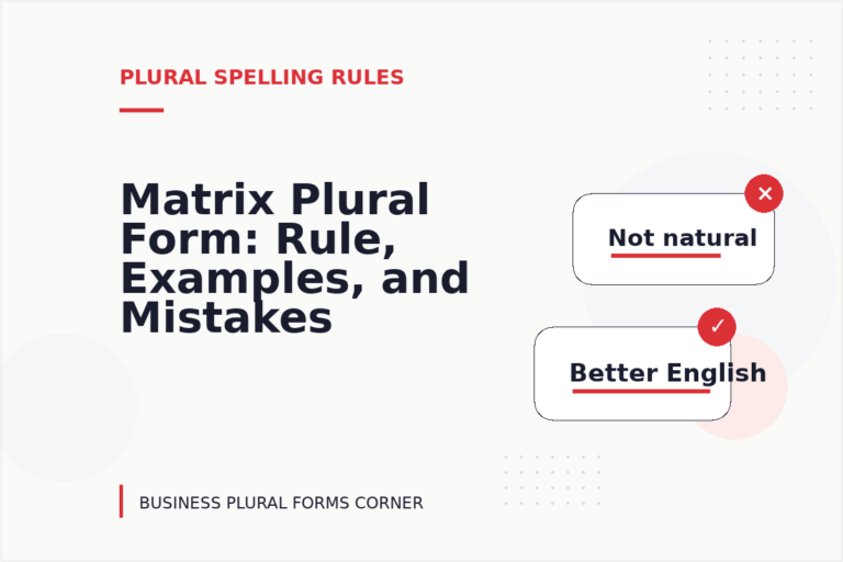 Matrix Plural Form: Rule, Examples, and Mistakes