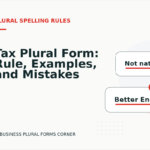 Tax Plural Form: Rule, Examples, and Mistakes