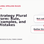 Strategy Plural Form: Rule, Examples, and Mistakes