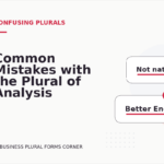 Common Mistakes with the Plural of Analysis