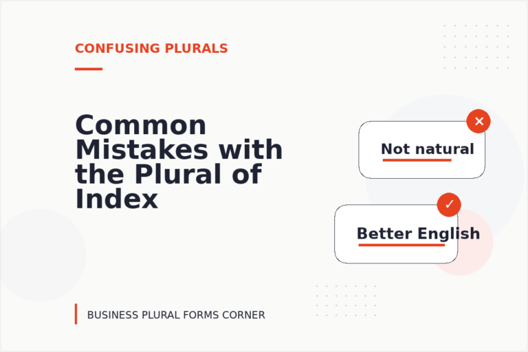 Common Mistakes with the Plural of Index