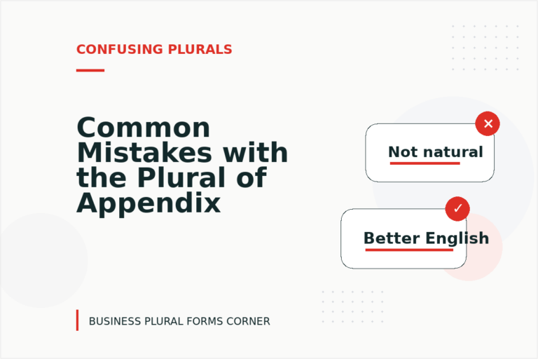 Common Mistakes with the Plural of Appendix