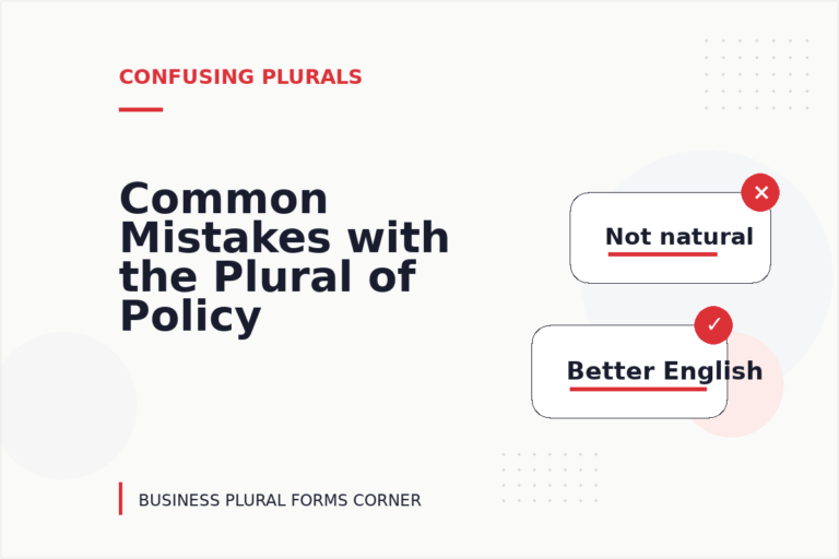 Common Mistakes with the Plural of Policy