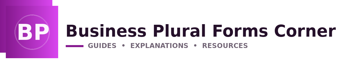 Business Plural Forms Corner